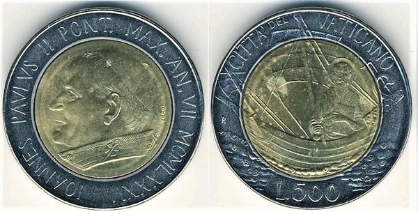 500 liras (Juan Pablo II)