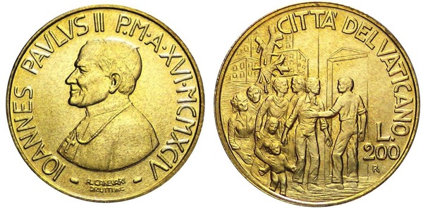 200 lire (Juan Pablo II)