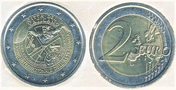 2 euro (Año Internacional de la Astronomía)